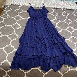 Express Maxi Dress Navy Blue L